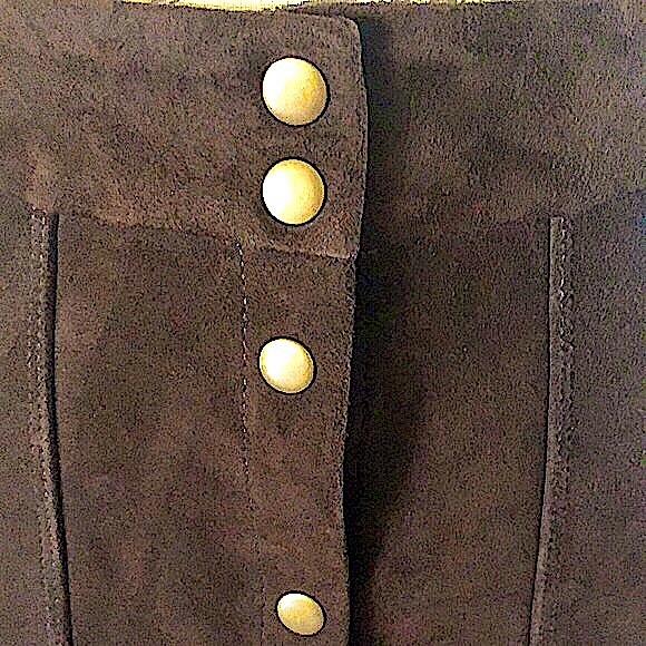 Frame Denim Suede Button Front Skirt - Picture 3 of 16